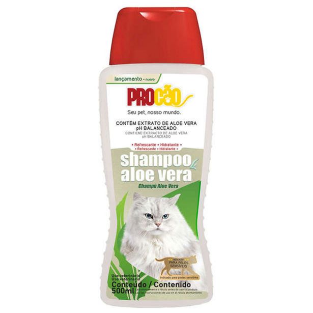 Oferta de Shampoo Procão Aloe Vera para gatos  - 500 ml por R$12,03