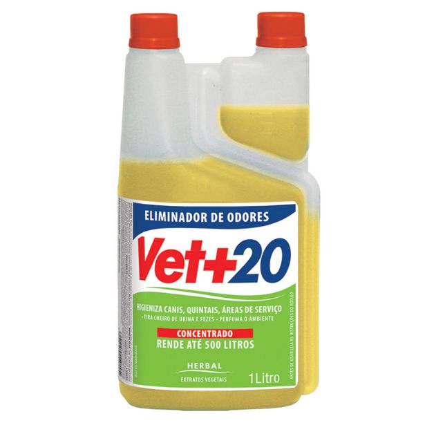Oferta de Eliminador de Odores Vet+20 Concentrado Herbal - 1L por R$34,9 em Petland