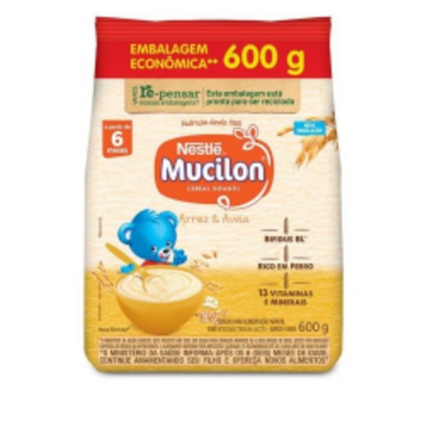 Oferta de Cereal Infantil Mucilon Arroz E Aveia 600g por R$10,9