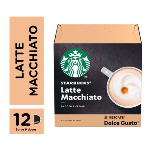 Oferta de Café Em Cápsula Starbucks Nescafé Dolce Gusto Latte Macchiato 12 Cápsulas por R$21,59