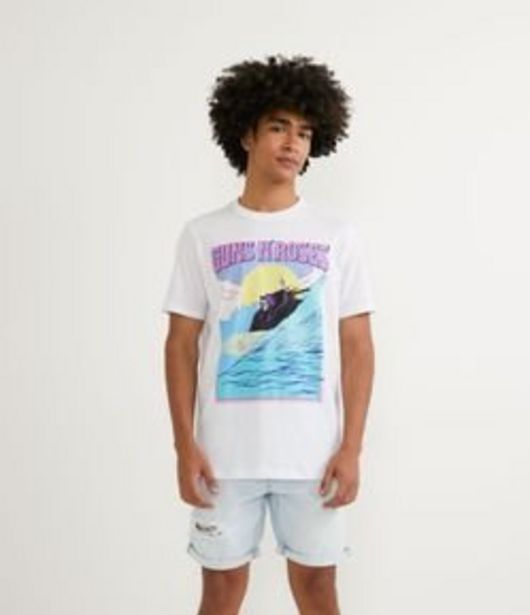 Oferta de Camiseta Manga Curta em Algodão Estampa Guns on The Sea por R$29,9