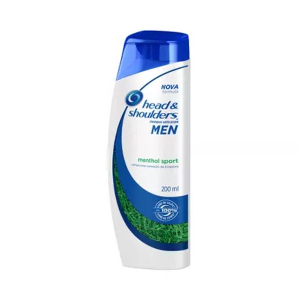 Oferta de Shampoo HEAD & SHOULDERS Men Menthol Sport 200ml por R$16,99