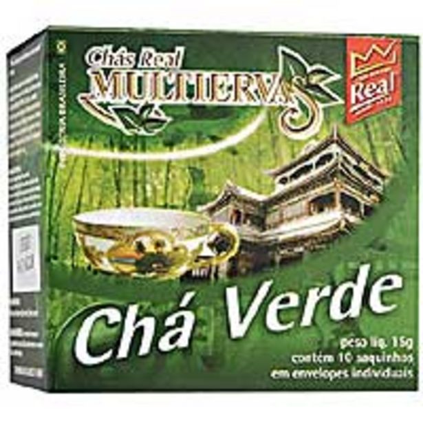 Oferta de Chá Verde REAL Multiervas 10 Sachês por R$3,99