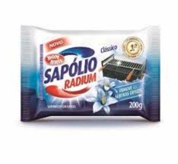 Oferta de Saponáceo SAPÓLIO Radium Clássico em Barra 200g por R$3,49