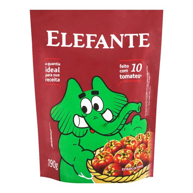 Oferta de Extrato de Tomate ELEFANTE Sachê 190g por R$3,99
