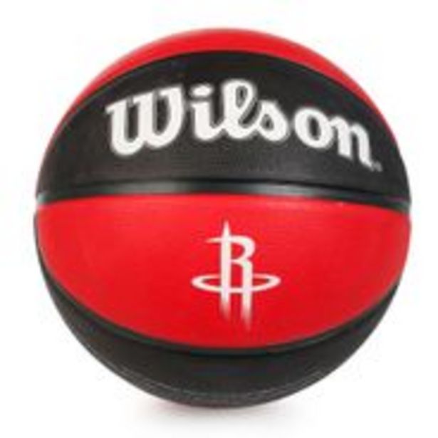 Oferta de Bola de Basquete Wilson NBA Team Tribute Houston Rockets Preto e Vermelho - Unissex por R$129,99 em Itapuã Calçados