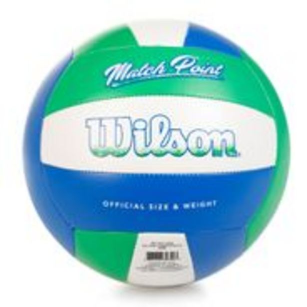 Oferta de Bola de Vôlei Wilson Match Point Azul e Verde por R$59,99 em Itapuã Calçados