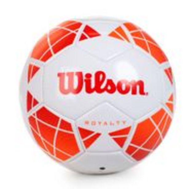 Oferta de Bola de Futebol Wilson Royalty Diamond Branco e Laranja por R$59,99 em Itapuã Calçados