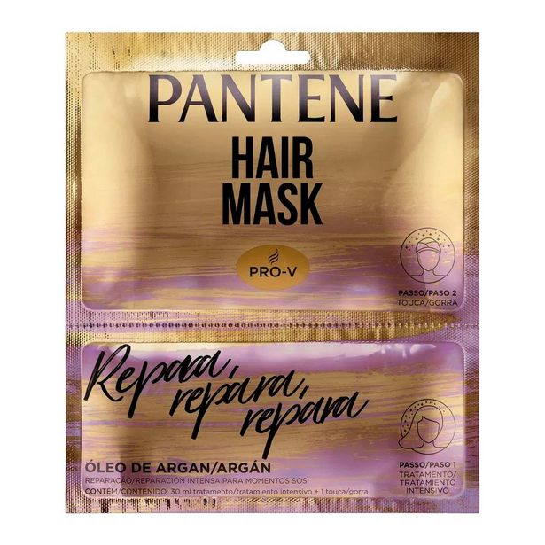 Oferta de Máscara de Tratamento Pantene Hair Mask Reparação Óleo de Argan 30ml por R$23,99