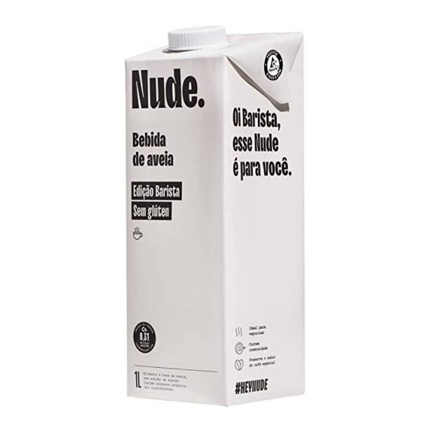Oferta de Bebida de Aveia Orgânica Nude. Barista 1L por R$16,9