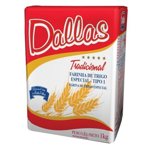 Oferta de Farinha de Trigo Dallas Embalagem 1Kg por R$3,89