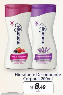 Oferta de Hidratante Desodorante Corporal 200ml por R$8,49