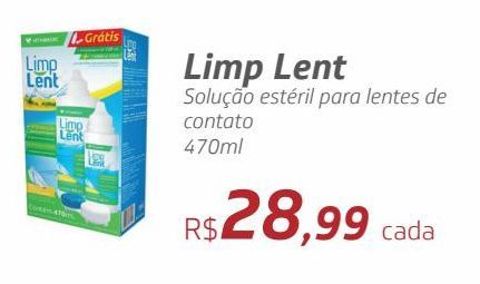 Oferta de Limp Lent Solução estéril para lentes de contato 470ml por R$28,99