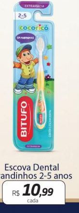 Oferta de Escova Dental Grandinhos 2-5 anos Bitufo por R$10,99
