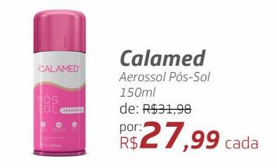 Oferta de Calamed Aerossol Pós-Sol 150ml por R$27,99