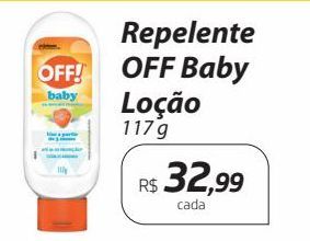 Oferta de Repelente OFF Baby Loção 117 g por R$32,99