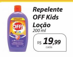 Oferta de Repelente OFF Kids Loção 200 ml por R$19,99
