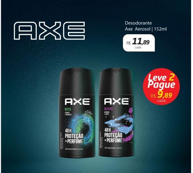 Oferta de Desodorante Axe Aerosol 152ml por R$11,89
