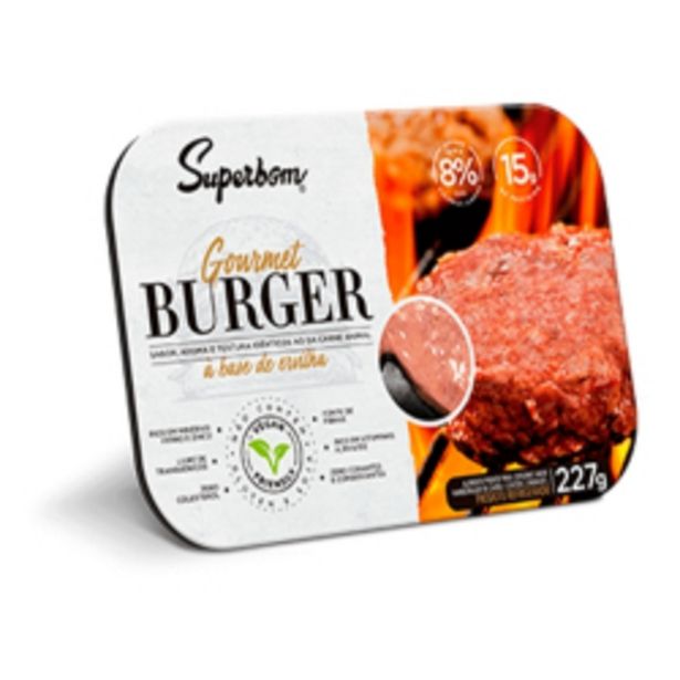 Oferta de Hambúrguer Superbom 227g Vegetariano Gourmet por R$21,9