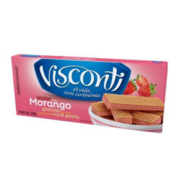 Oferta de Biscoito Waffer Visconti 120g Morango por R$2,49