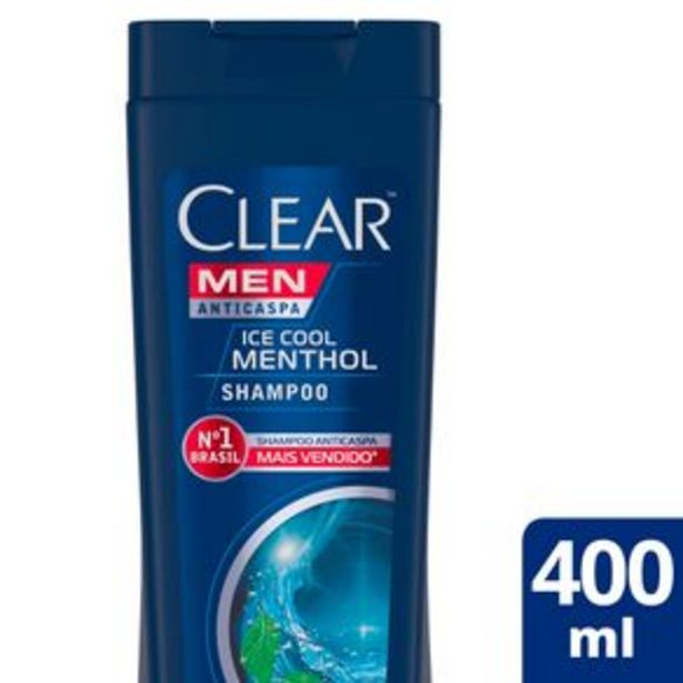 Oferta de Shampoo Anticaspa Clear IceCool Menthol Pague 330ml Leve 400ml por R$22,27