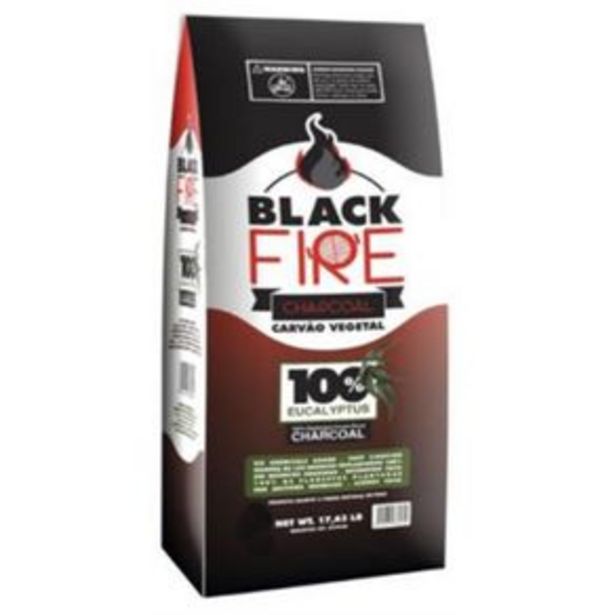 Oferta de Carvão Vegetal Black Fire Empacotado 3kg por R$19,9