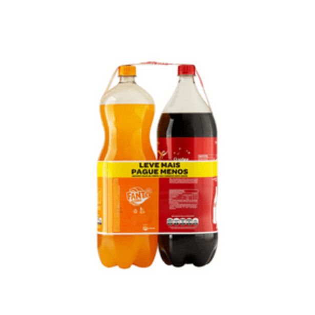 Oferta de Kit Refrigerante Coca-Cola Original +  Fanta Laranja 2l por R$12,99