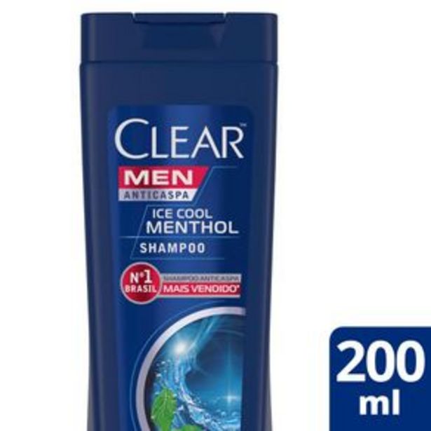 Oferta de Shampoo Anticaspa Clear Men Ice Cool Menthol 200ml por R$17,9