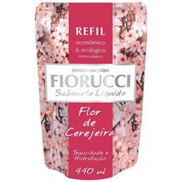 Oferta de Sabonete Líquido Fiorucci Flor de Cerejeira Refil 440ml por R$8,99