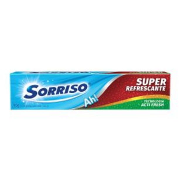 Oferta de Creme Dental Sorriso Super Refrescante 90g por R$3,39