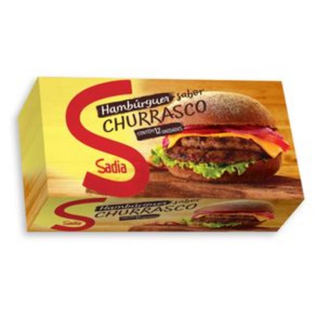 Oferta de Hambúrguer de Carne Bovina Sadia Churrasco Caixa 672 g por R$27,99