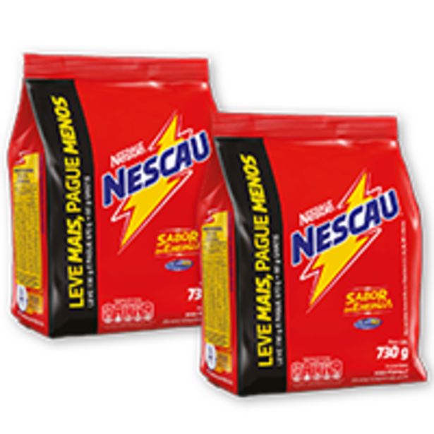 Oferta de Achocolatado em Pó Nescau sachê Leve 730g Pague 670g por R$12,98 em Rede Supermarket