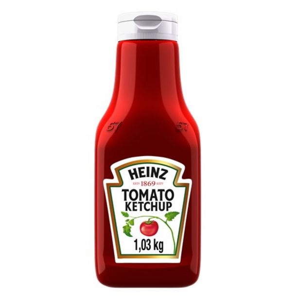 Oferta de Ketchup Heinz 1,033Kg por R$15,98