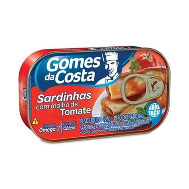 Oferta de Sardinha Gomes da Costa com Molho de Tomate Lata 125G por R$3,75