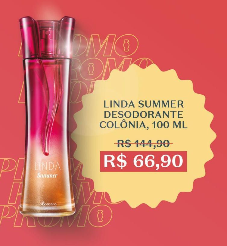 Oferta de LINDA SUMMER desodorante colônia 100ml por R$66,9