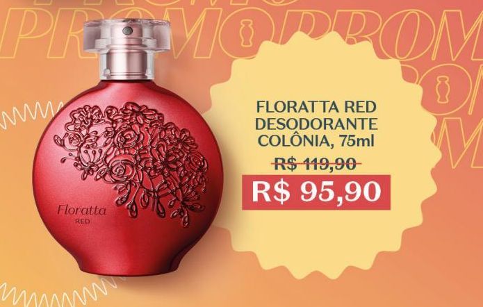 Oferta de Floratta Red desodorante colônia 75ml por R$95,9
