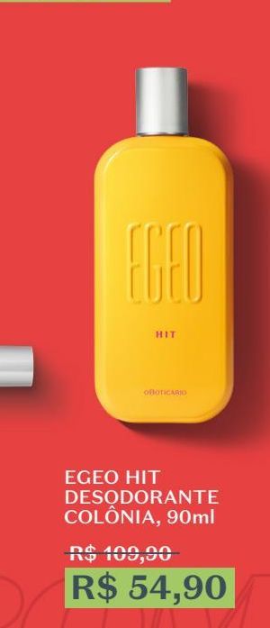 Oferta de Egeo hit desodorante colônia  90ml por R$54,9