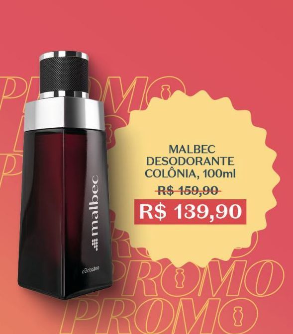 Oferta de  Malbec desodorante colônia 100ml por R$139,9