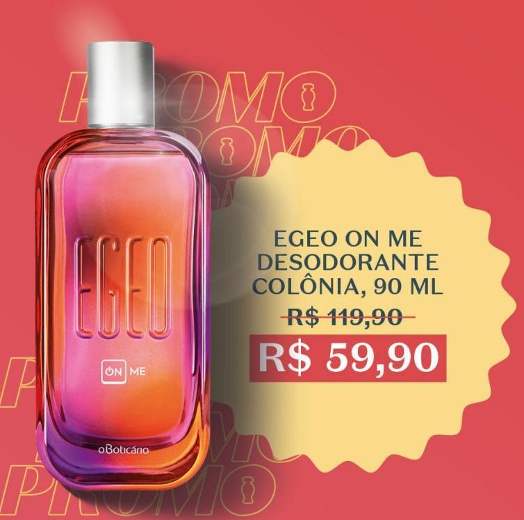 Oferta de Egeo on me desodorante colônia 90ml por R$59,9