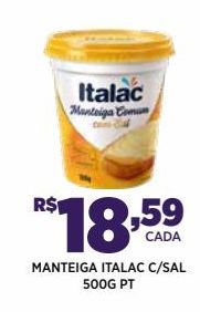 Oferta de Manteiga Italac por R$18,59