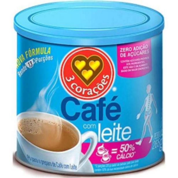 Oferta de Café 3 Corações 265g Zero C/leite por R$21,98