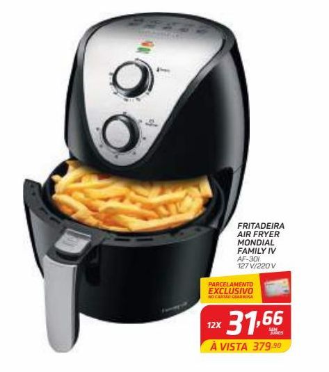 Oferta de Fritadeira Air Fryer Mondial por R$379,9