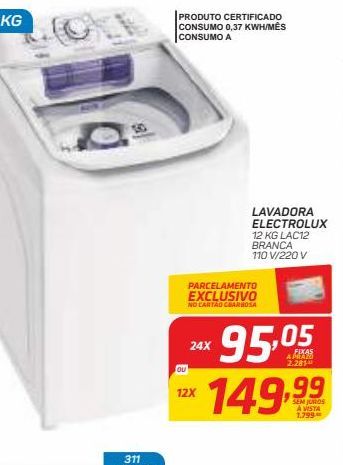 Oferta de Máquina de lavar Electrolux por R$1799,9