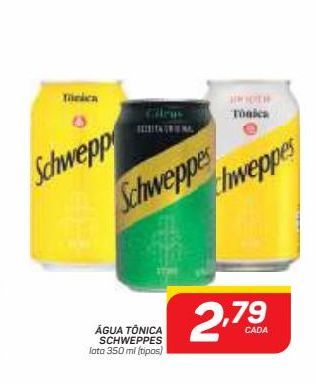 Oferta de Água tônica Schweppes 350 ml por R$2,79
