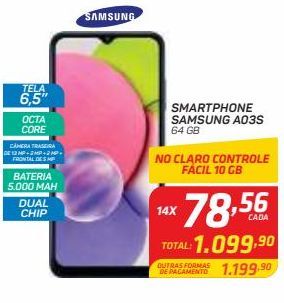 Oferta de Celulares Samsung A03S por R$1099,9