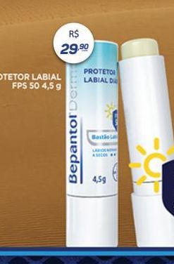 Oferta de Bepantol protetor labial fps50 4.5g por R$29,9