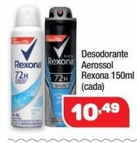 Oferta de Desodorante spray Rexona por R$10,49