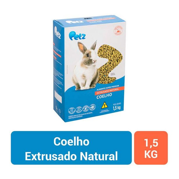 Oferta de Alimento Petz Extrusado Natural para Coelho Adulto - 1,5kg por R$83,42