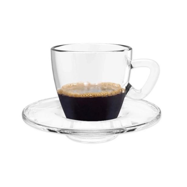 Oferta de Jogo de 12 pecas para cafe Coffee Time em vidro 90ml (26476) por R$32,9 em Niazi Chohfi