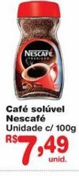 Oferta de Café solúvel Nescafé 100g por R$7,49
